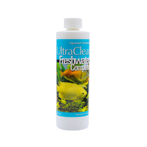 Bottle of UltraClear Freshwater Complete on a white background