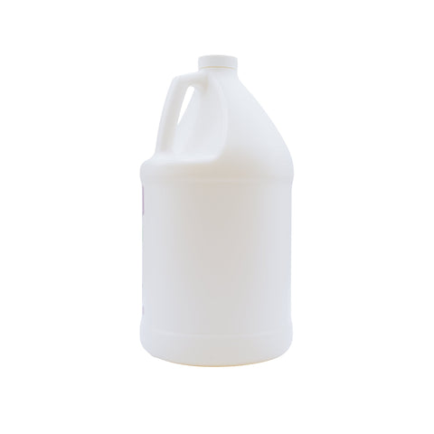 White plastic gallon jug on a white background