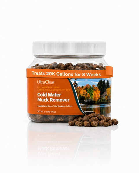 Cold Water Beneficial Bacteria Muck & Sludge Remover Pellets - Active 32°F–55°F