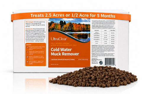 Cold Water Beneficial Bacteria Muck & Sludge Remover Pellets - Active 32°F–55°F
