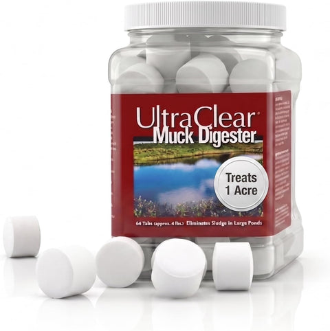UltraClear Muck Digester 4 lb jar with 64 pond treatment tablets
