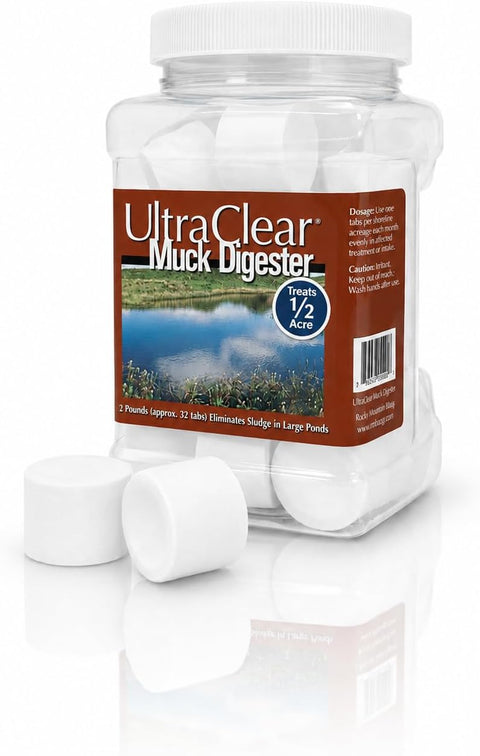 UltraClear Muck Digester 2 lb jar with 32 pond treatment tablets