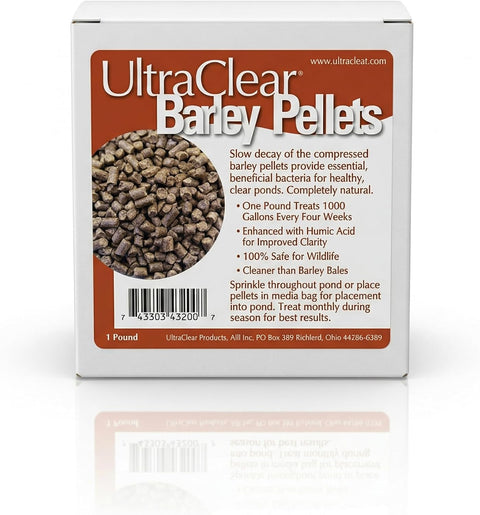 UltraClear Barley Pellets 1 lb box for natural pond water care