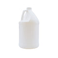 White plastic gallon jug on a white background