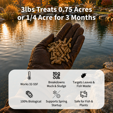 Cold Water Beneficial Bacteria Muck & Sludge Remover Pellets - Active 32°F–55°F