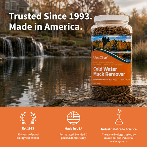 Cold Water Beneficial Bacteria Muck & Sludge Remover Pellets - Active 32°F–55°F