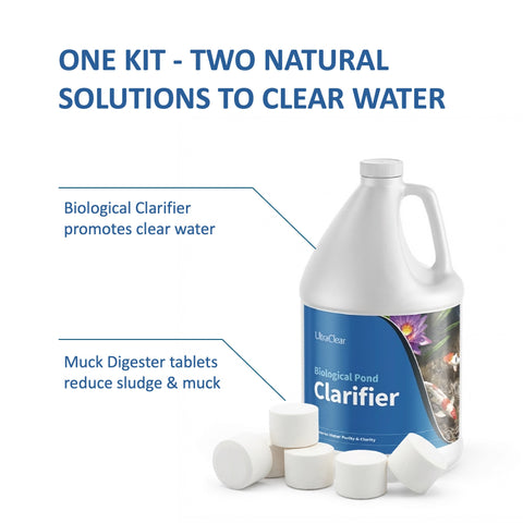 Large Pond Treatment Kit for Clear Water & Muck Free Bottom