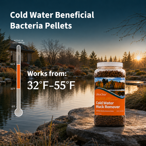 Cold Water Beneficial Bacteria Muck & Sludge Remover Pellets - Active 32°F–55°F
