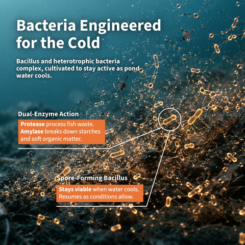 Cold Water Beneficial Bacteria Muck & Sludge Remover Pellets - Active 32°F–55°F